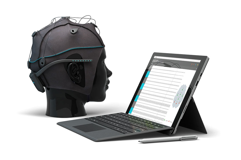 Unicorn Hybrid Black with tablet running the Concentration Performance Index