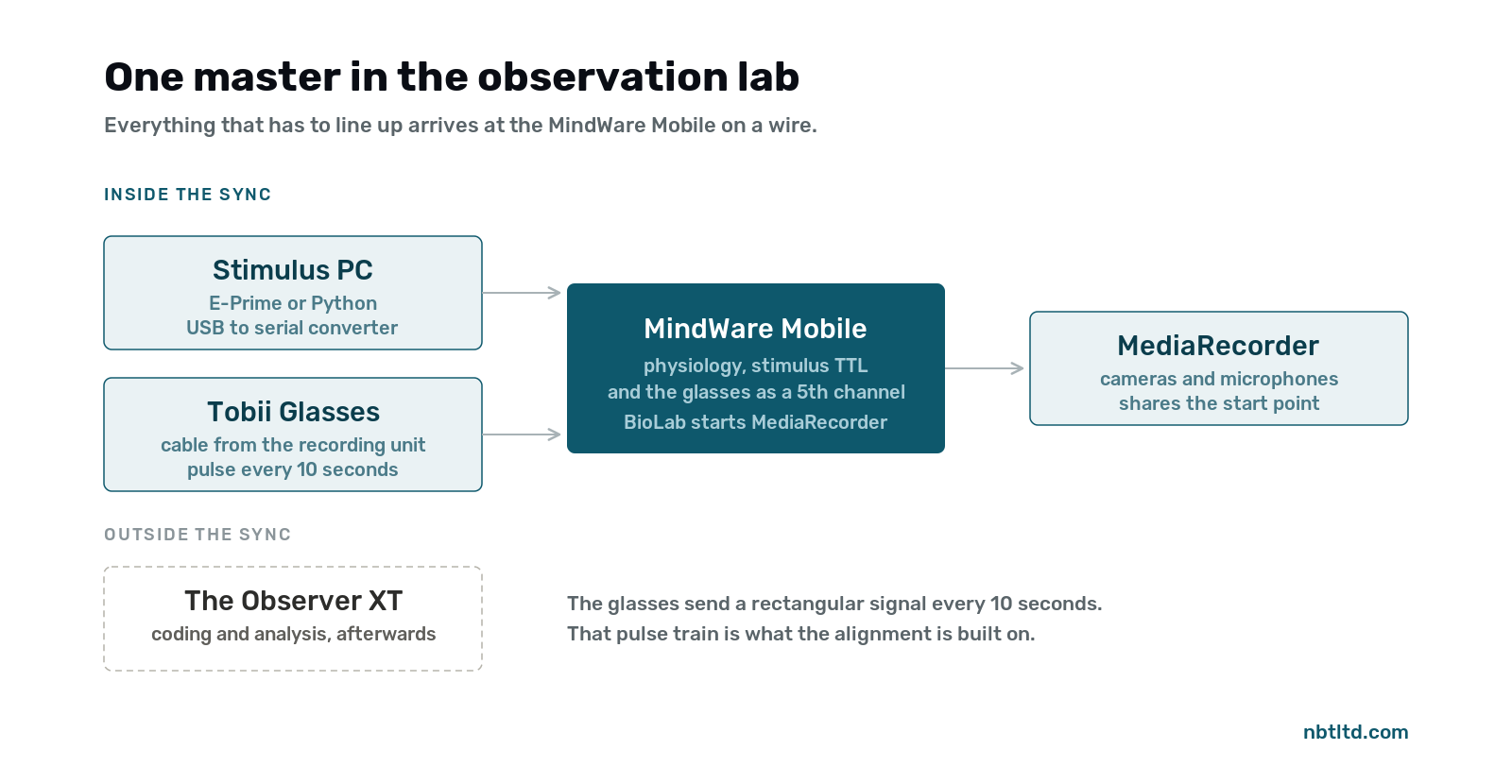 Physiology, video and gaze in one observation lab