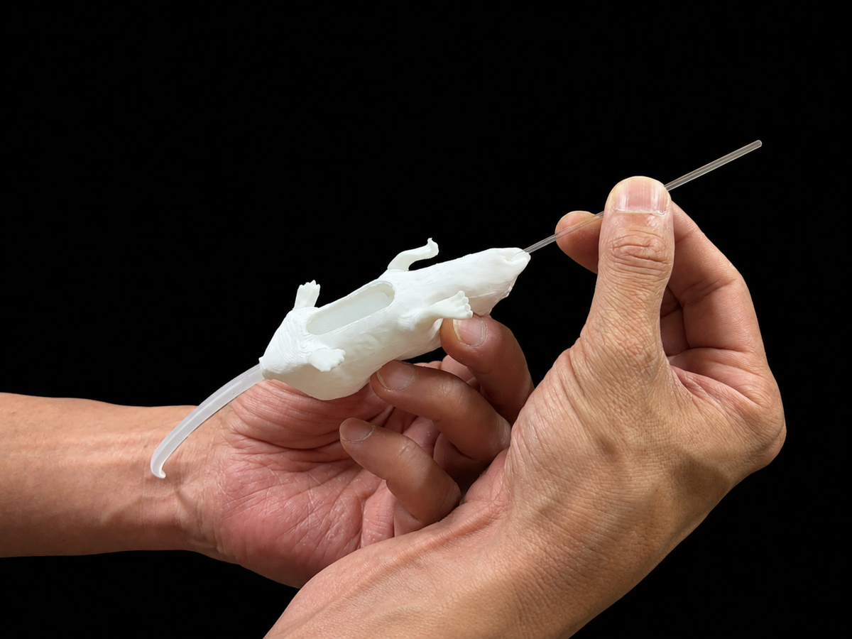 Oral gavage practice on the Humaneway LaboPal mouse simulator