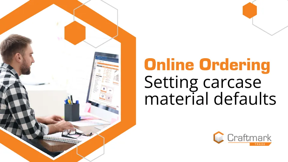 How to set carcase material defaults video