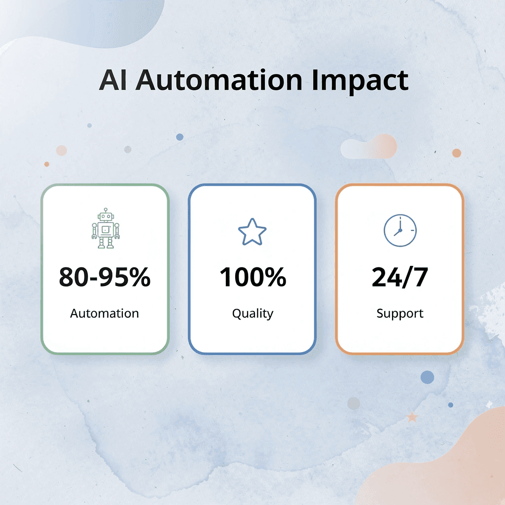 Statistics showing AI automation impact metrics - AI Communications for Hotels