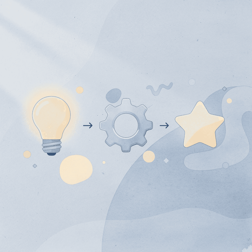 Three icons showing see, automate, transform process - AI Communications for Hotels