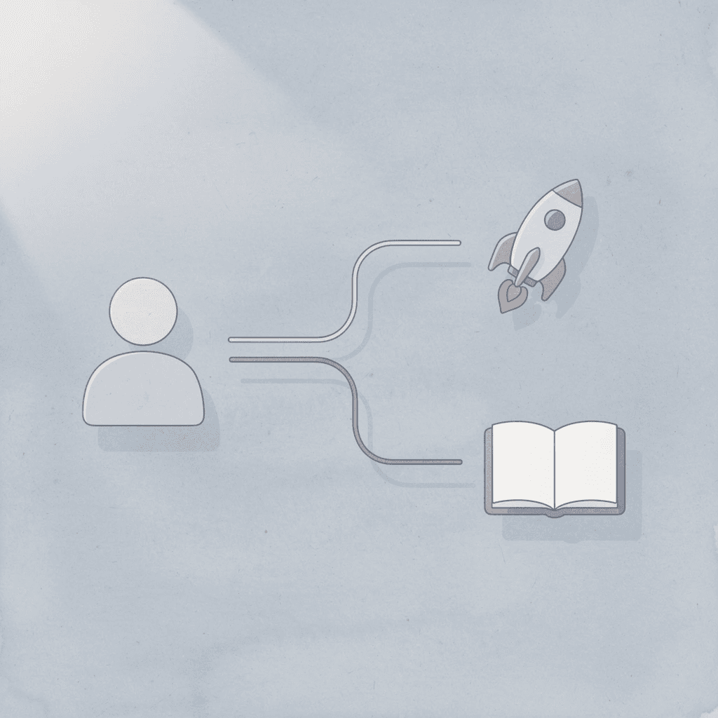Icon showing split between manual processes and automated solutions - AI For Airbnb Hosts