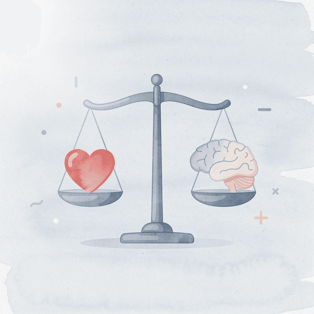 Balance scale comparing hospitality and operational tasks - AI for Vacation Rentals