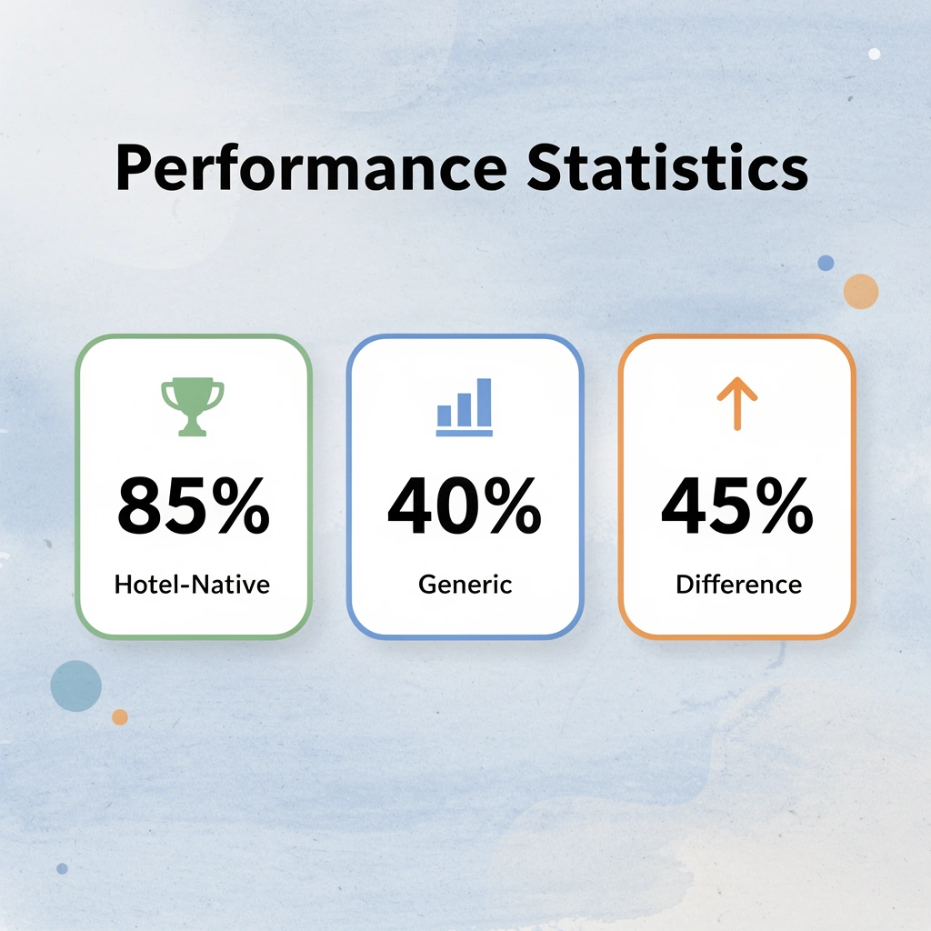 Statistics showing chatbot performance comparison
