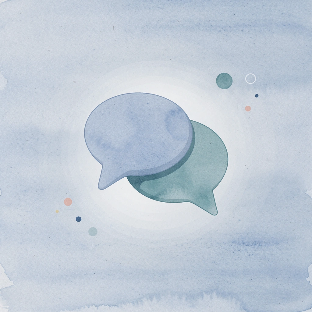 Chat bubbles icon representing AI chatbot communication