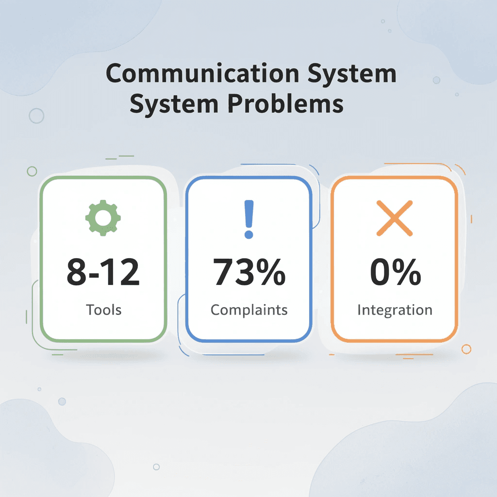 Statistics showing hotel communication system problems