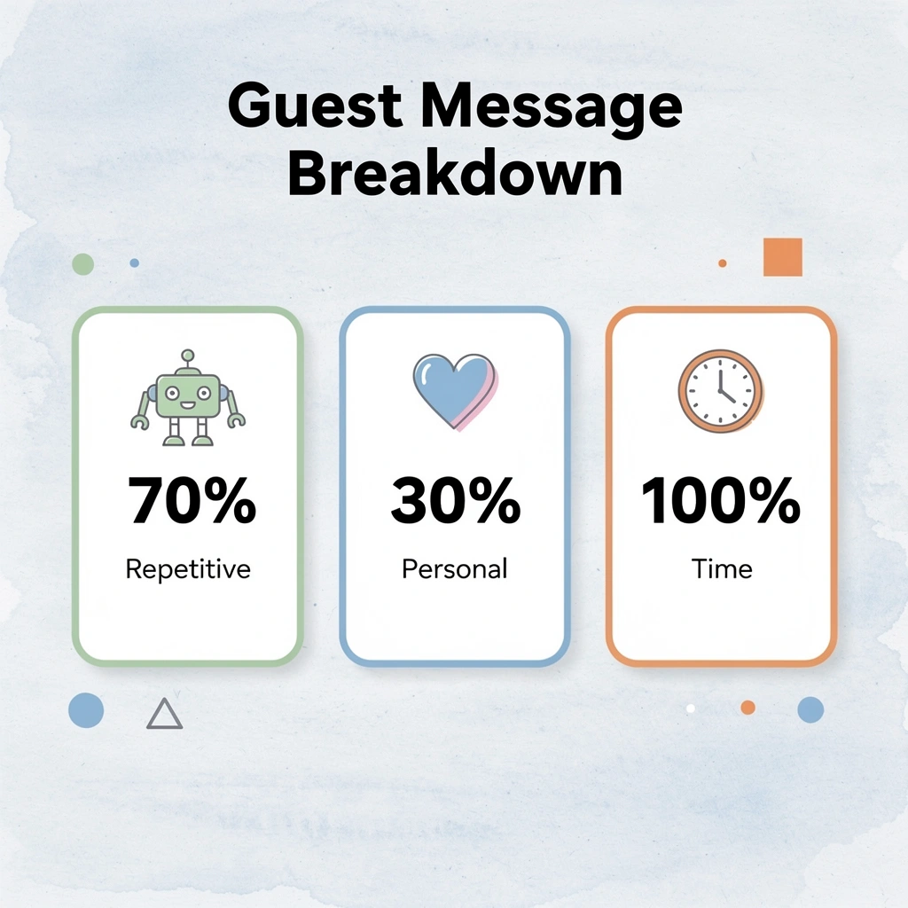 Statistics showing guest message breakdown