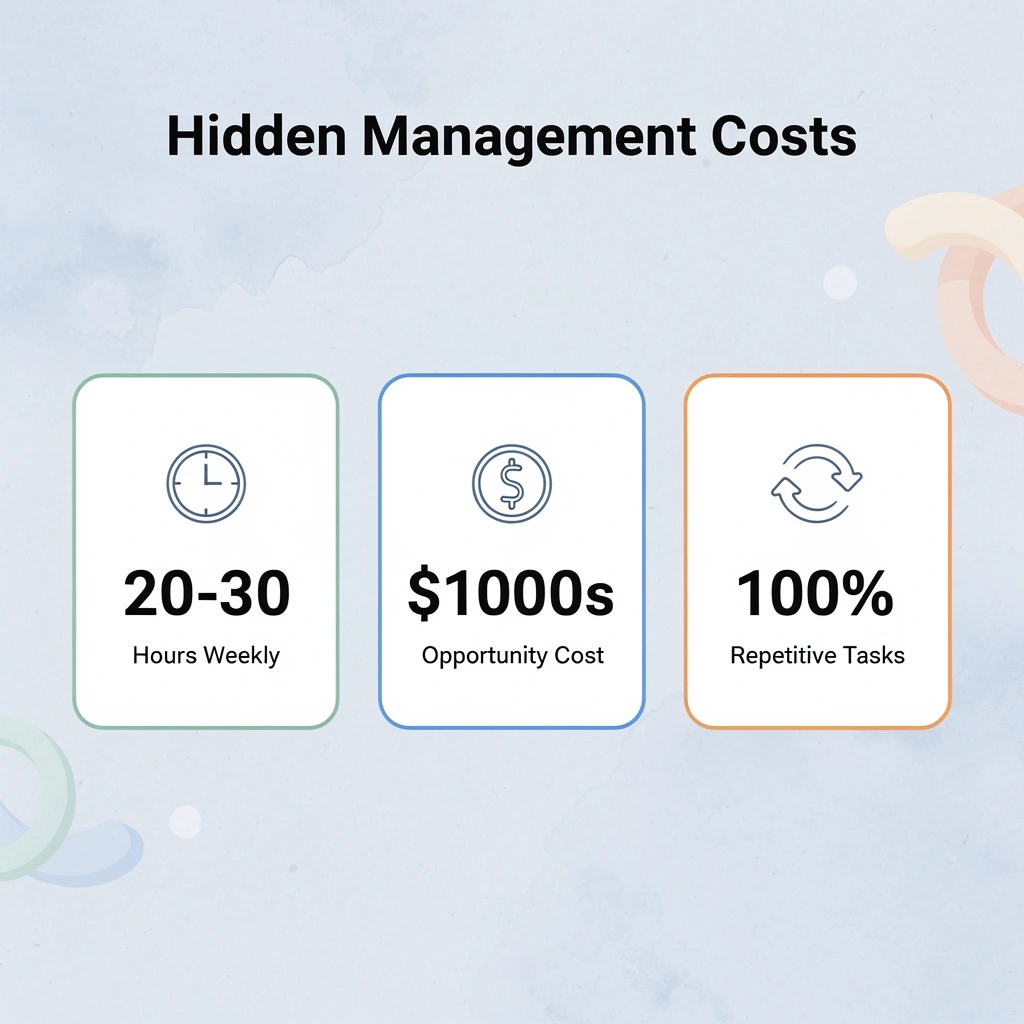 Statistics showing hidden costs of manual Airbnb management