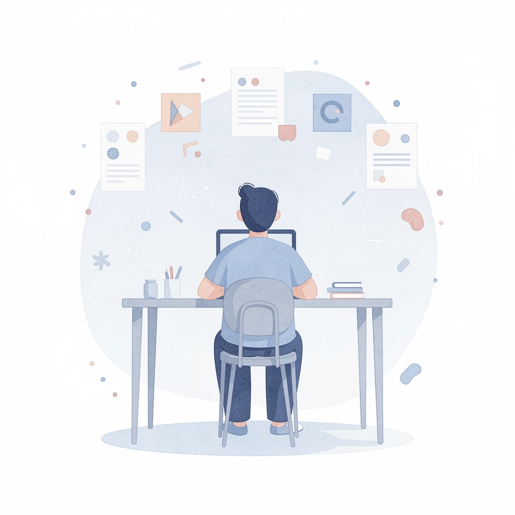 Scene showing host at desk with AI managing guest communications