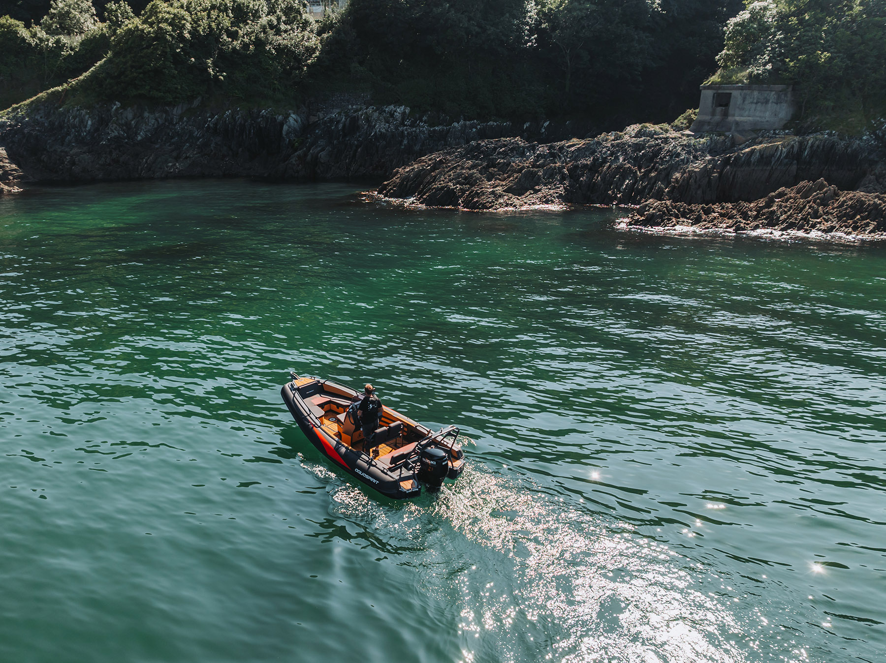 Aquaspirit RIB running on open water