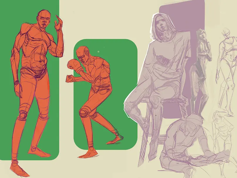 Digital Human Figure Drawing