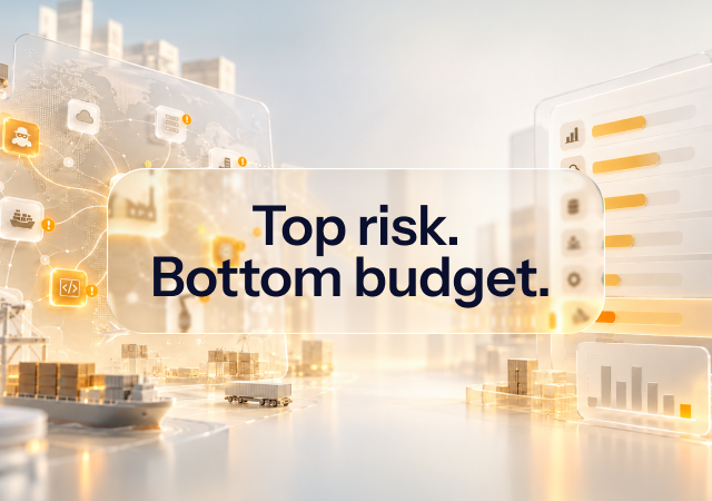 Supply chain risk funding gap showing how third-party exposure outpaces security investment