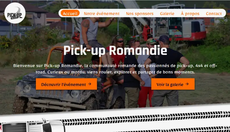 Mockup d'un site internet professionnel créé par l'Agence 1872 pour un entrepreneur en Valais