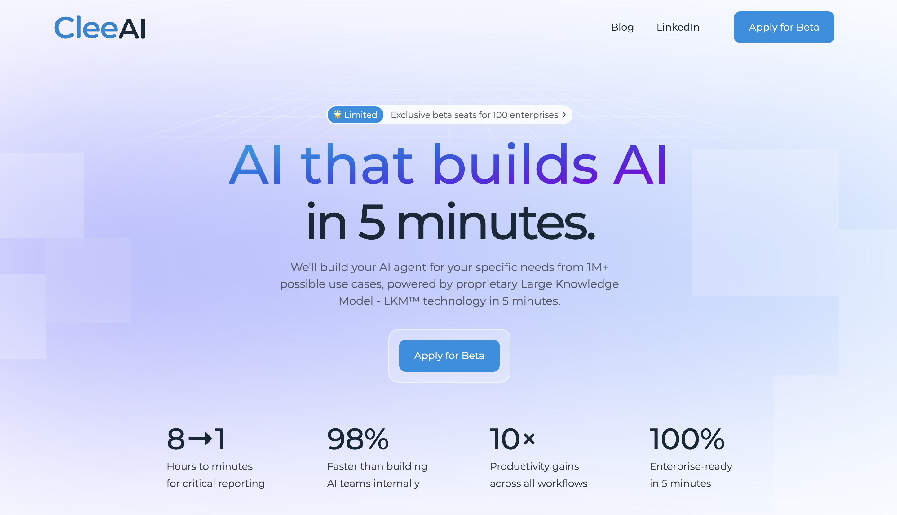 Enterprise AI Platform CleeAI - Build AI Agents in 5 Minutes logo