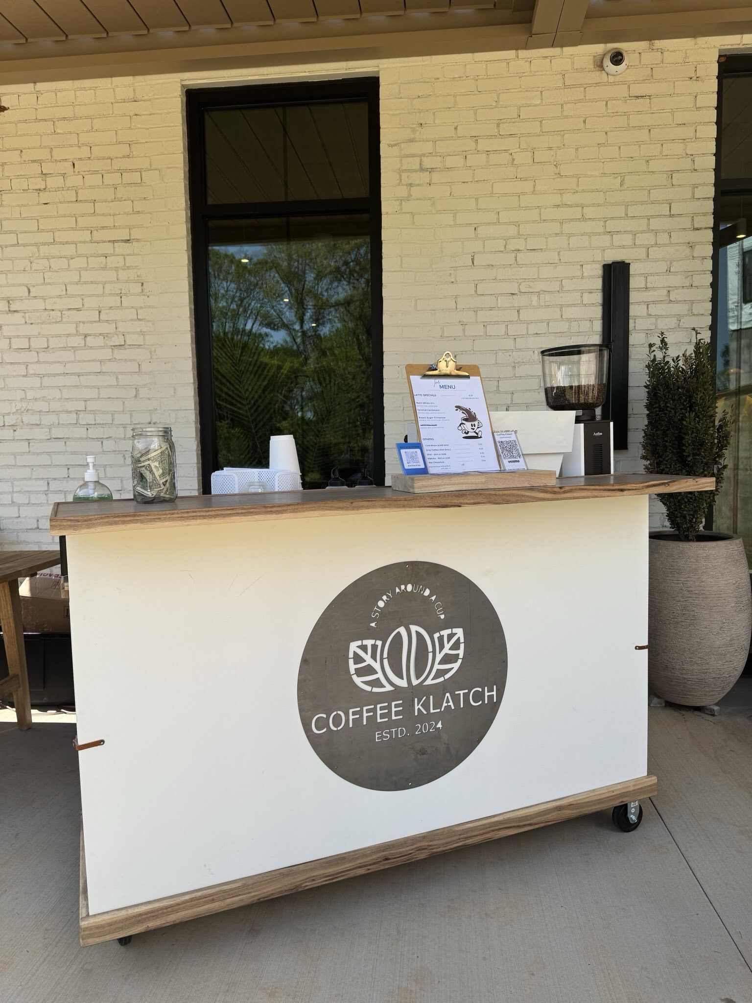 Coffee Klatch coffee cart at a private party in Greenville SC