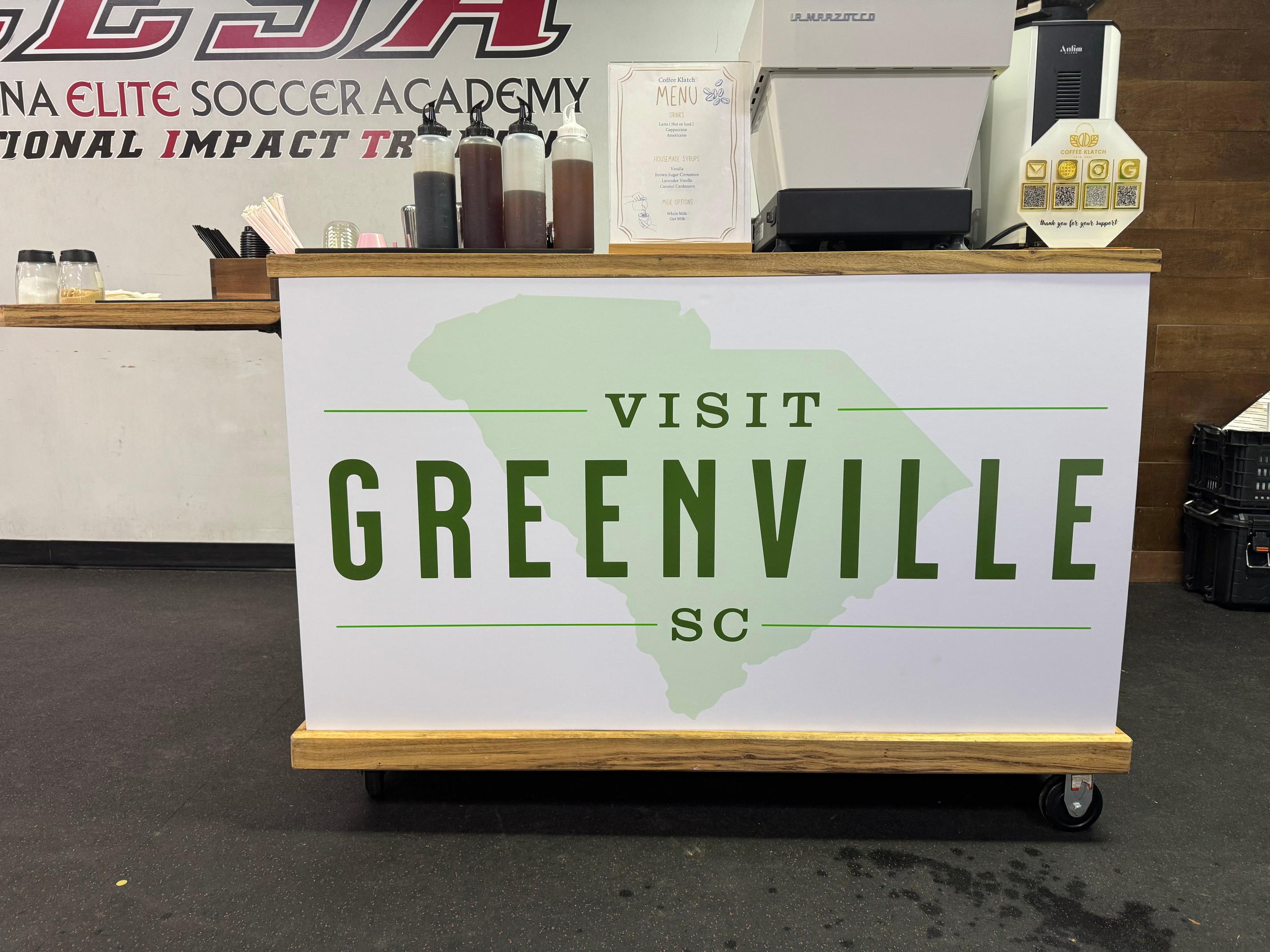 Branded mobile coffee cart Greenville SC