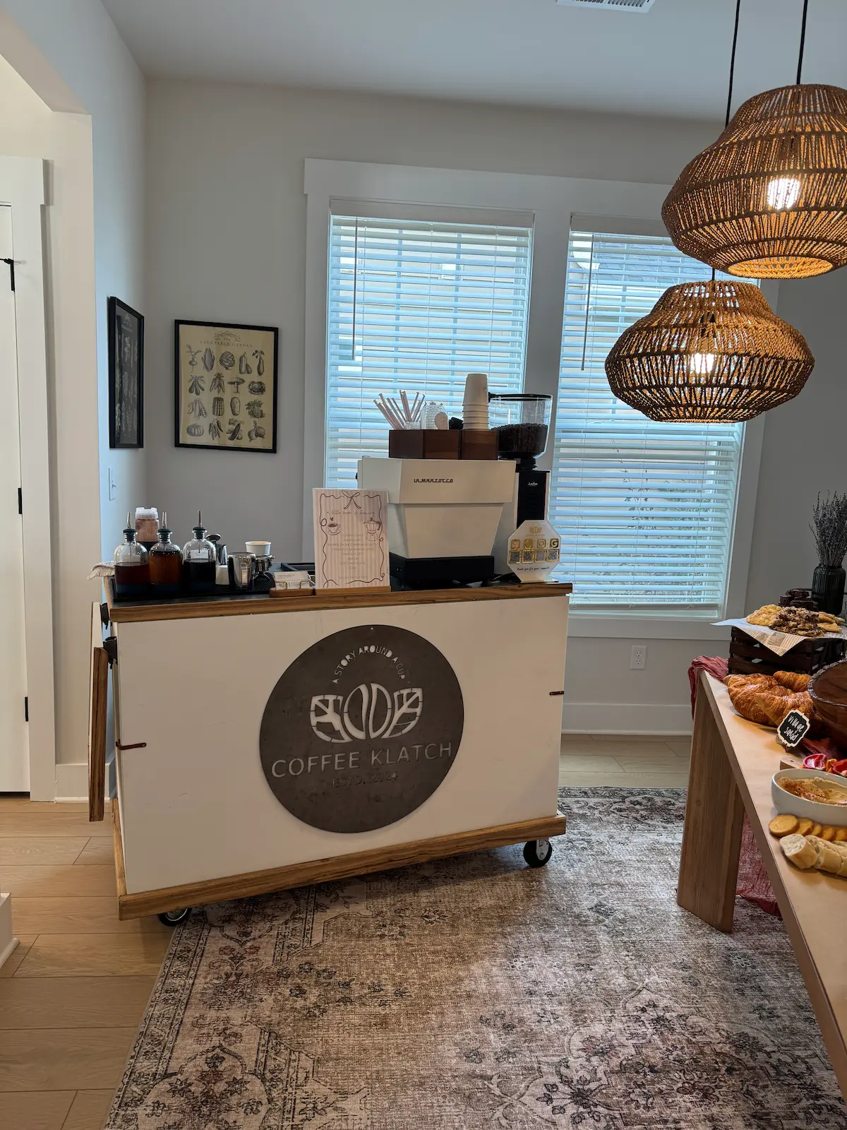 Coffee Klatch coffee cart at a private gathering in Laurens SC