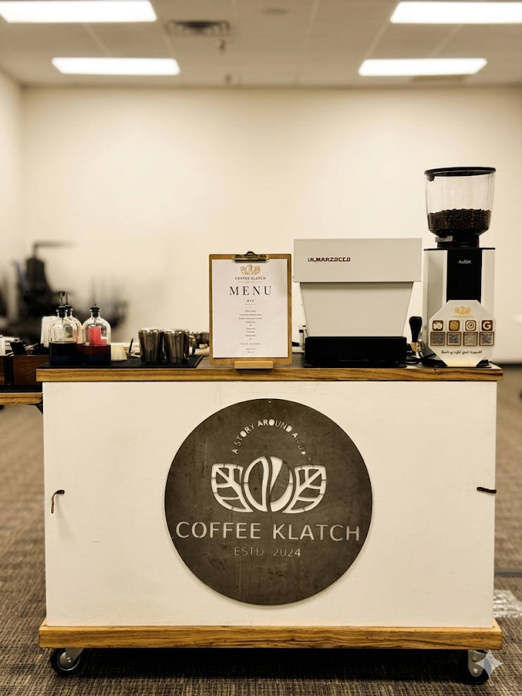 Coffee Klatch brand activation coffee cart