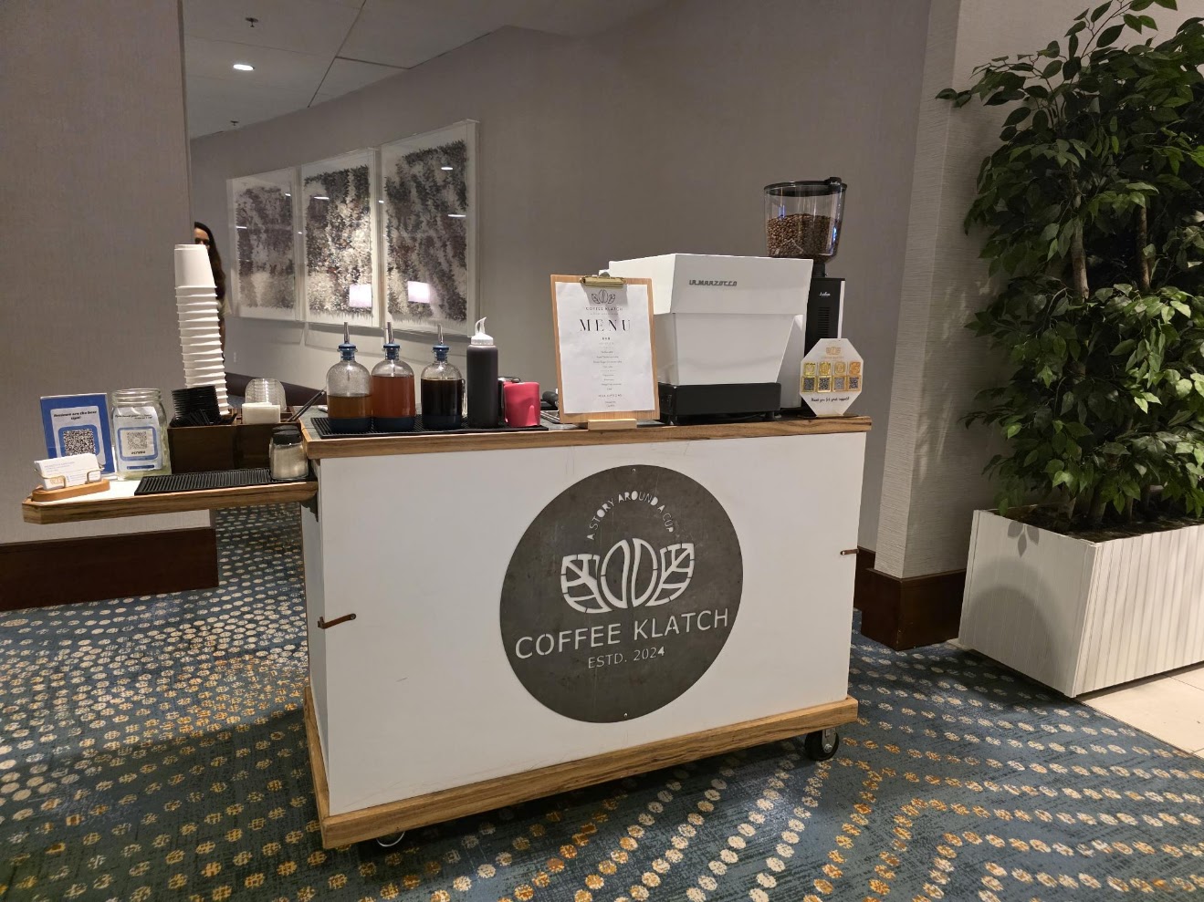 coffee cart at Greenville SC weddiing