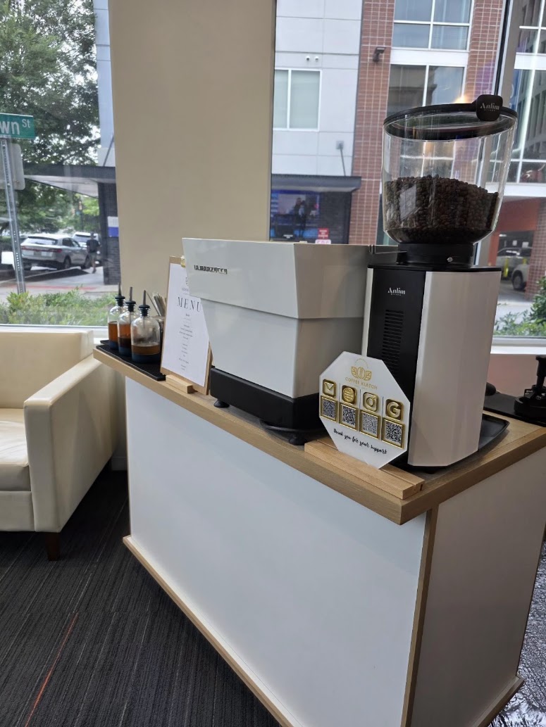 Corporate client coffee cart 