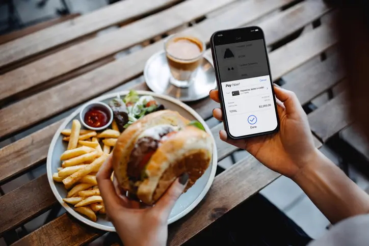 Burger avec une application de commande en ligne