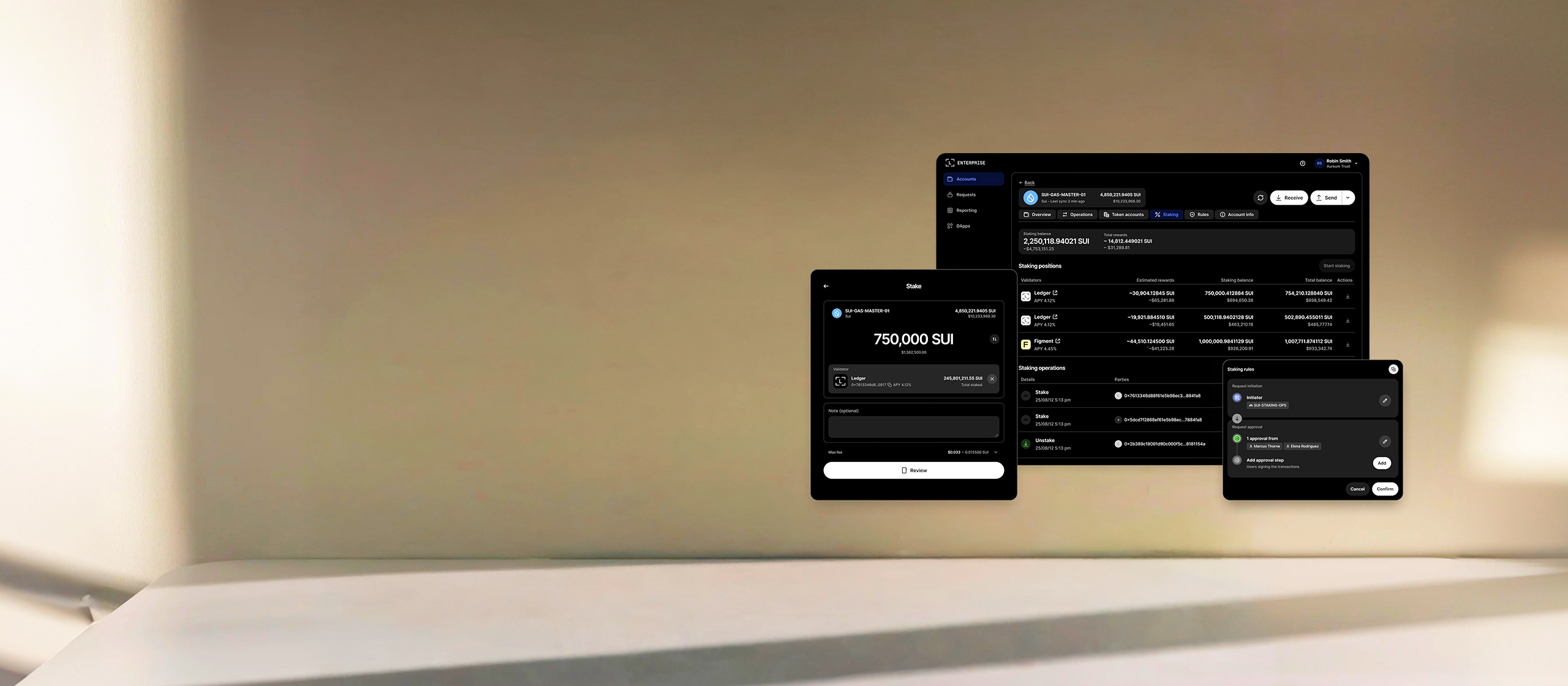 Simplify staking.  Secure operations.