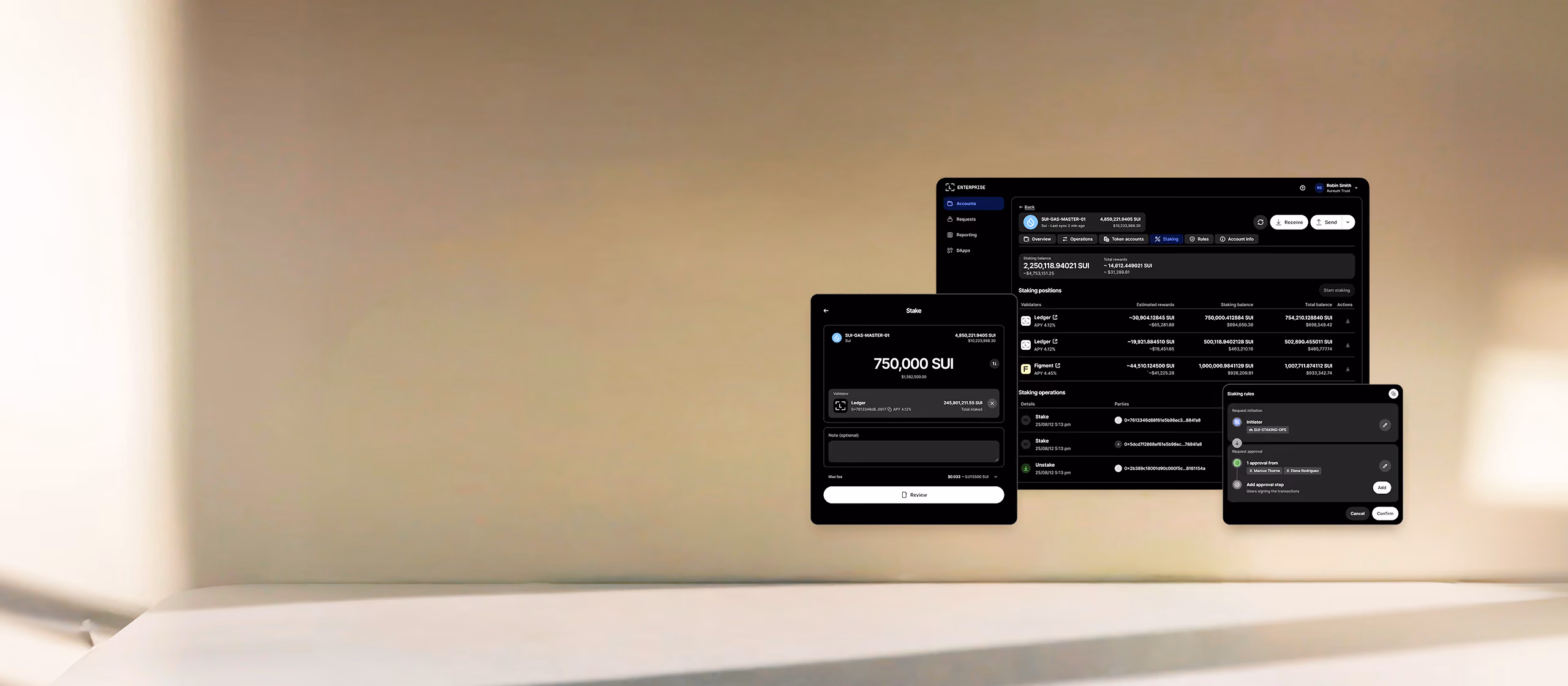 Simplify staking.  Secure operations.