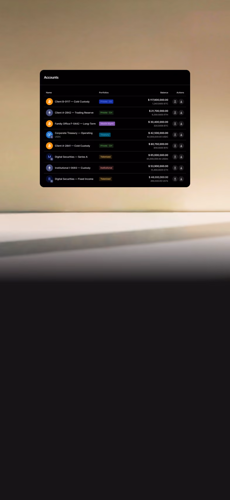 Safeguard client assets. Launch institutional digital asset services.