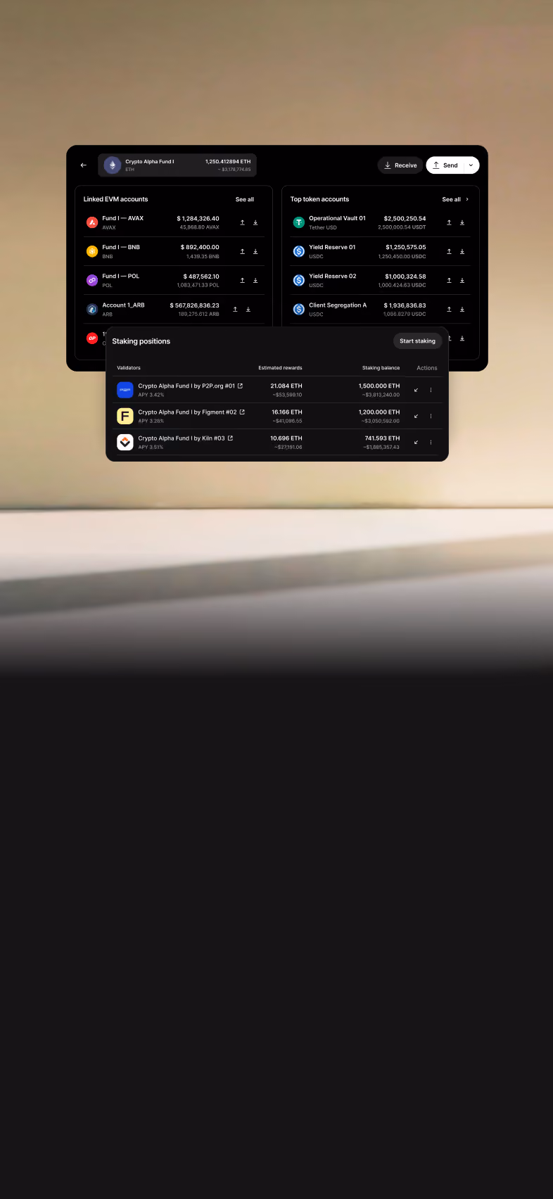Deploy institutional capital. Maintain full digital asset control.