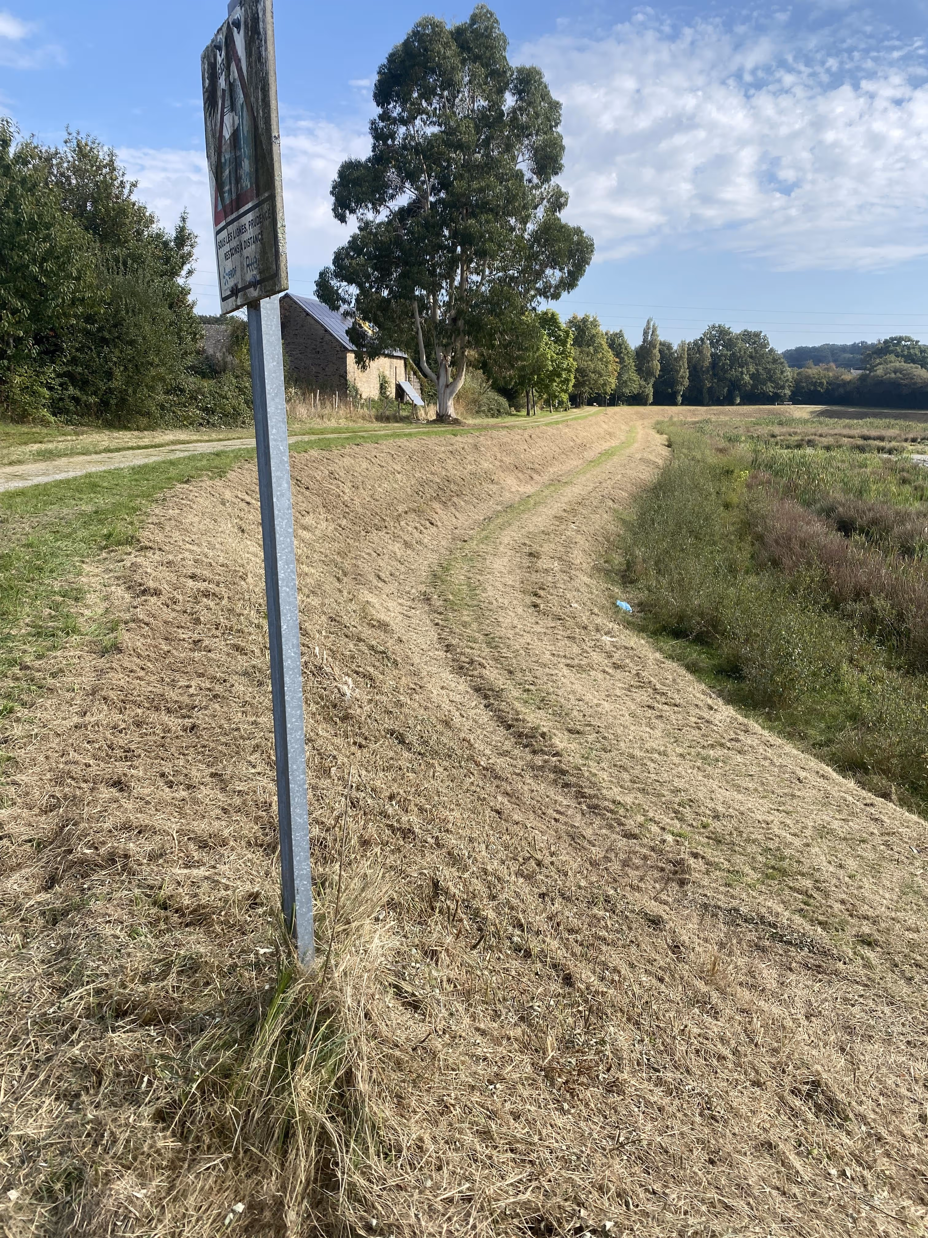 Après débroussaillage à Blain : terrain dégagé et propre
