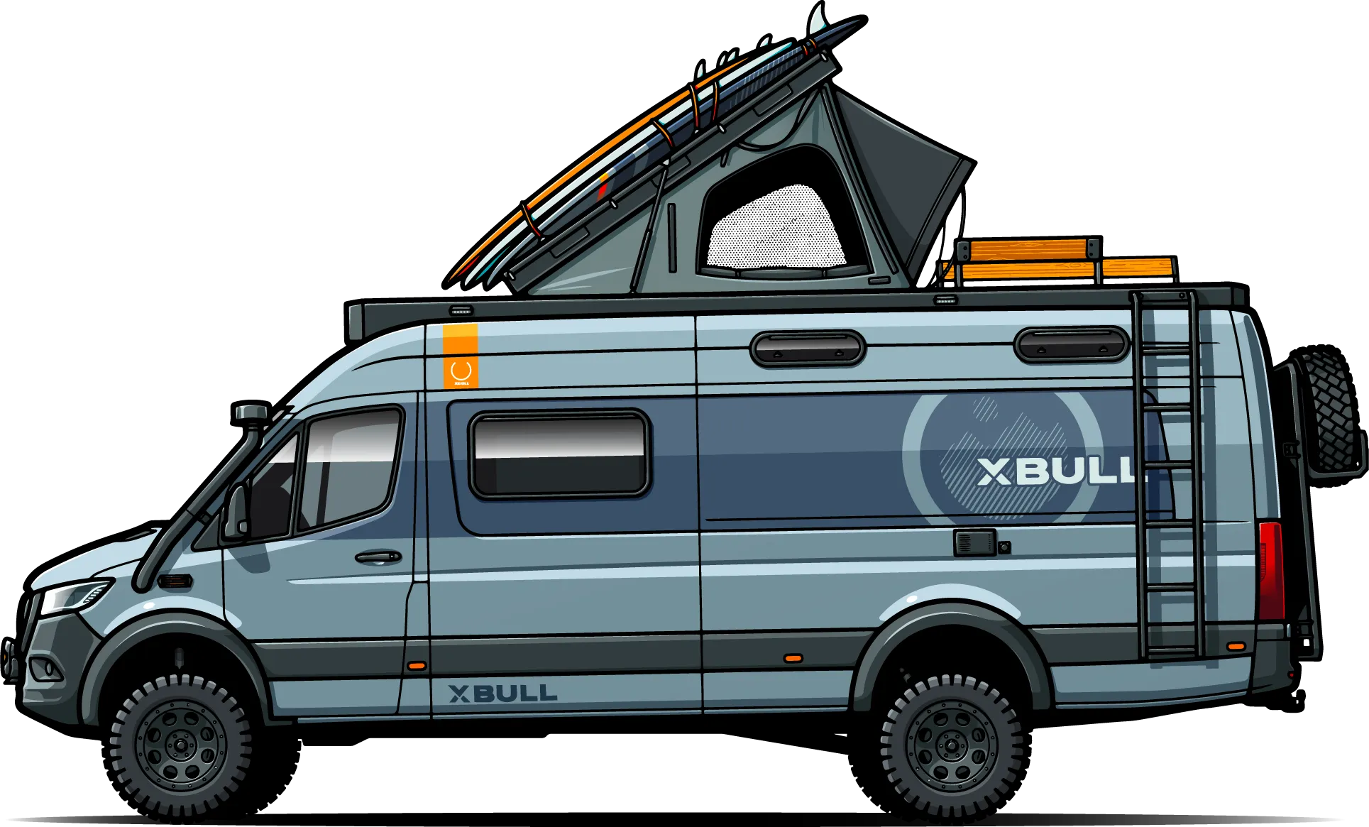 Der XBULL X740 in der Aussenansicht