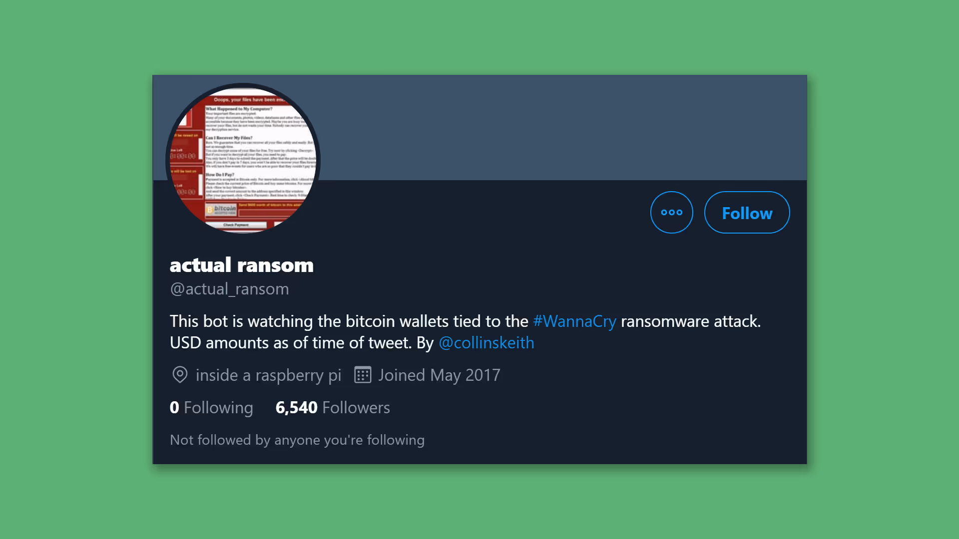 Actual Ransom still posts about Bitcoin transactions mentioning WannaCry.