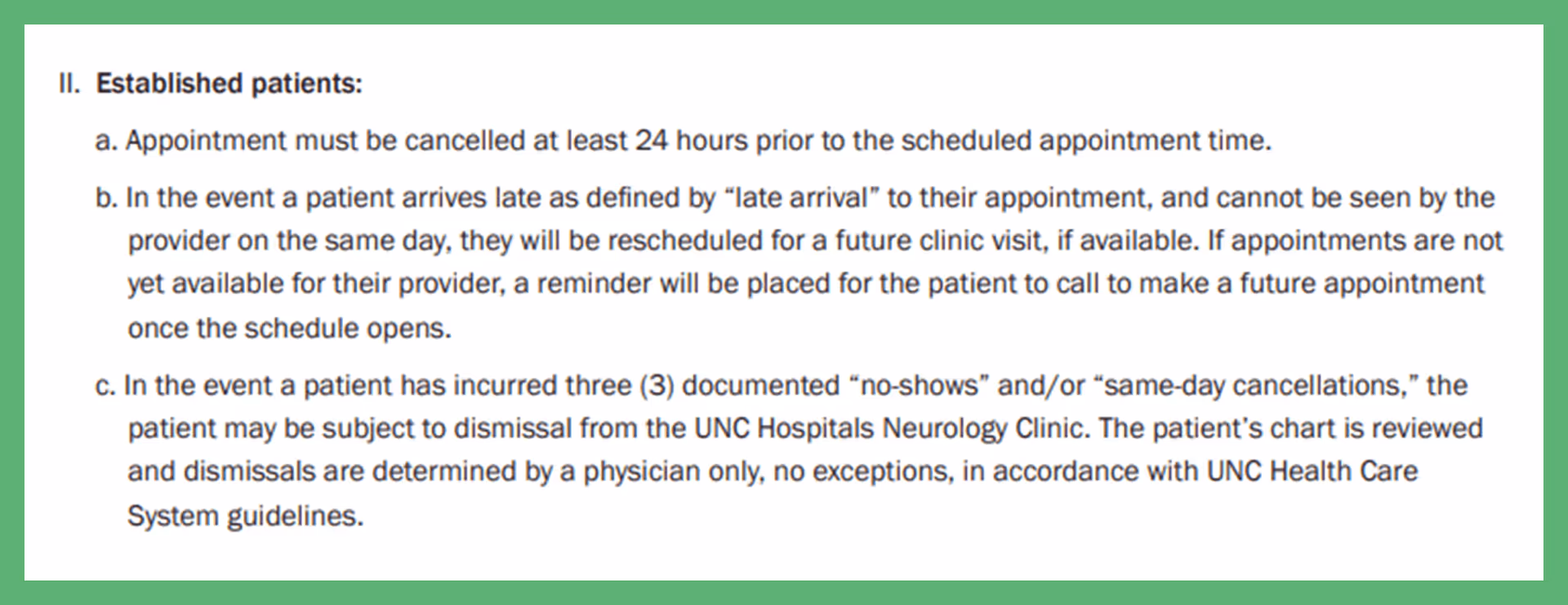 UNCHealthCareNo-ShowPolicy_EstablishedPatients_112019.png
