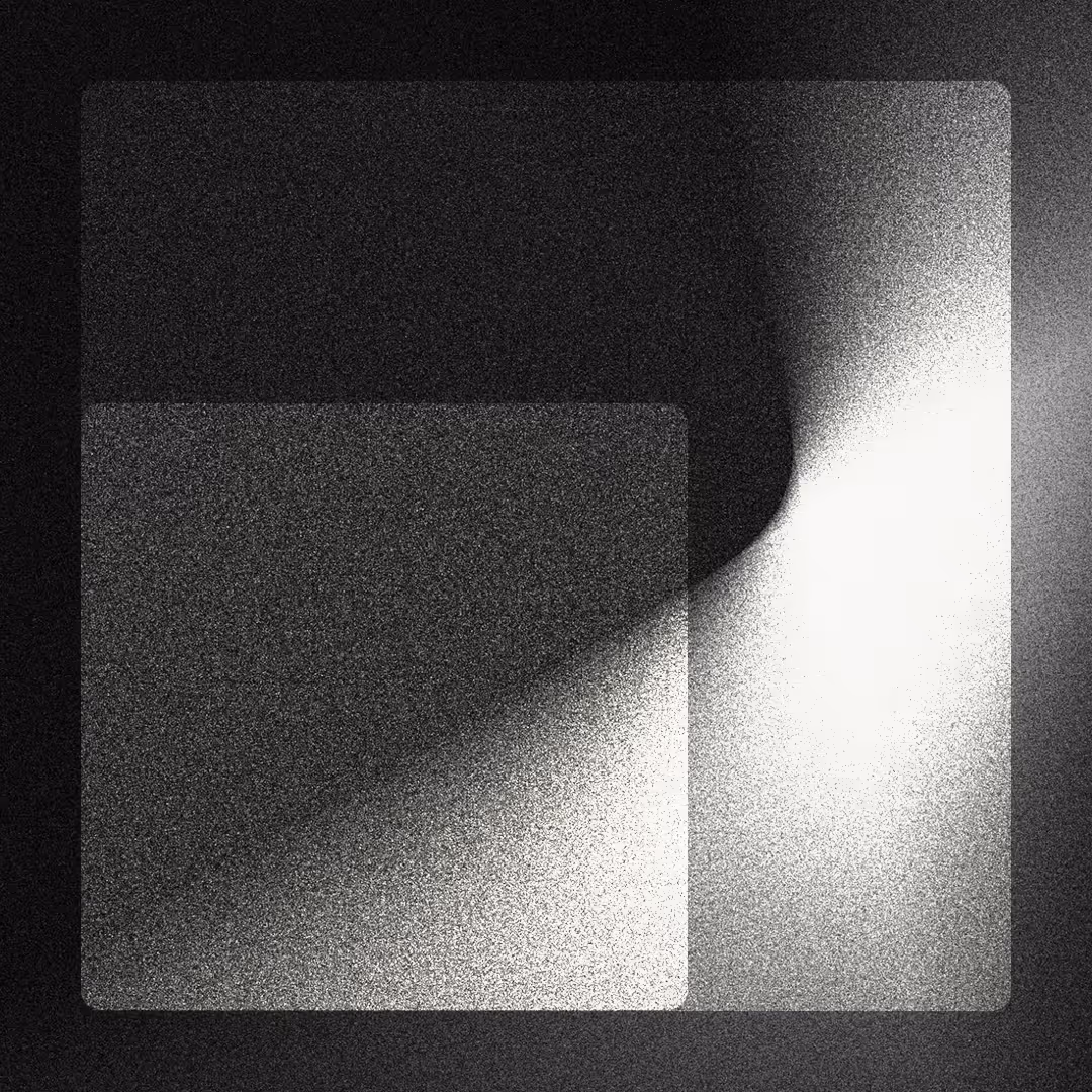 Texture granule en niveaux de gris avec deux rectangles superposés, un clair et un foncé, aux bords arrondis.