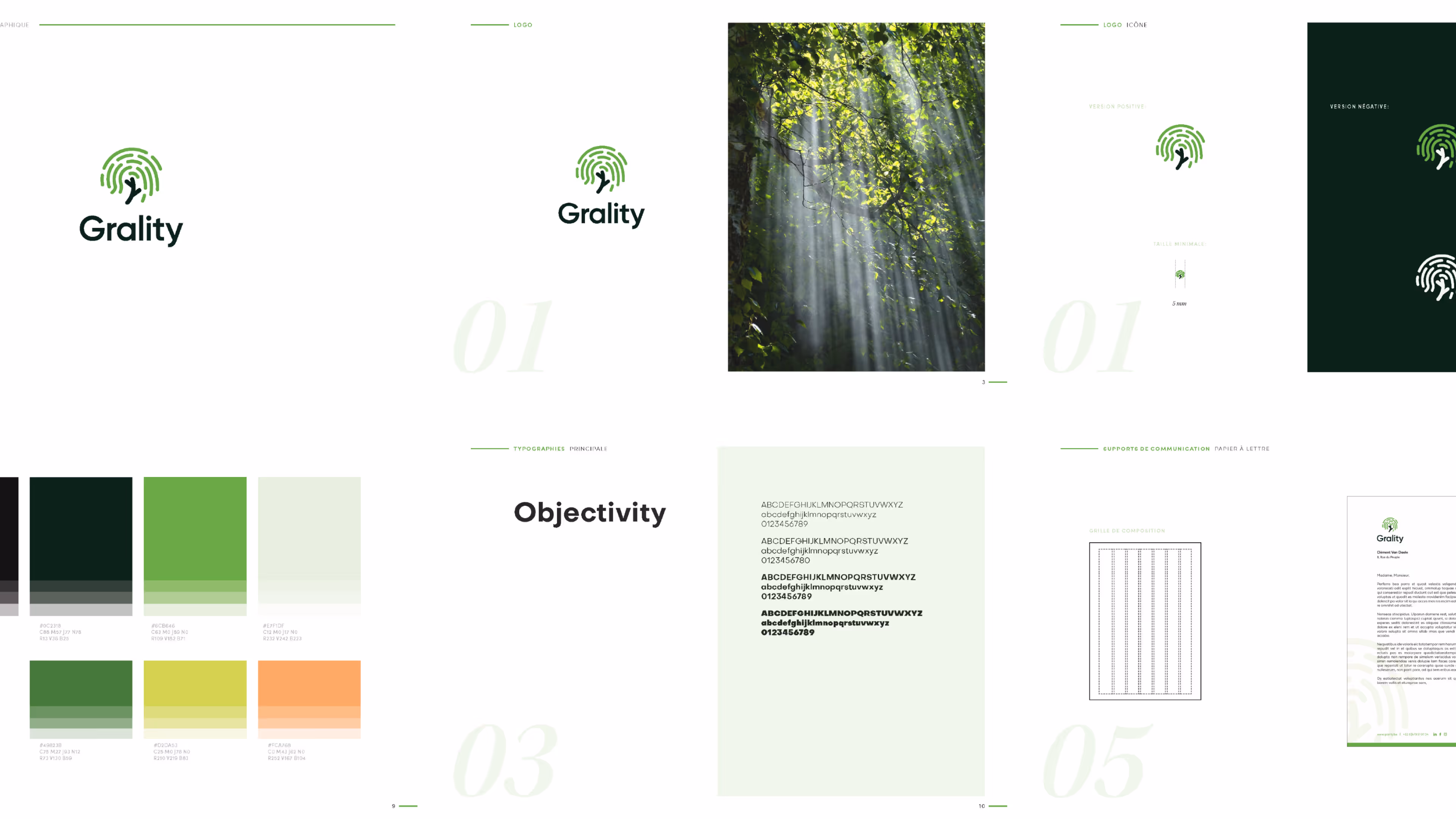 Design system et identité visuelle développés pour la plateforme Grality