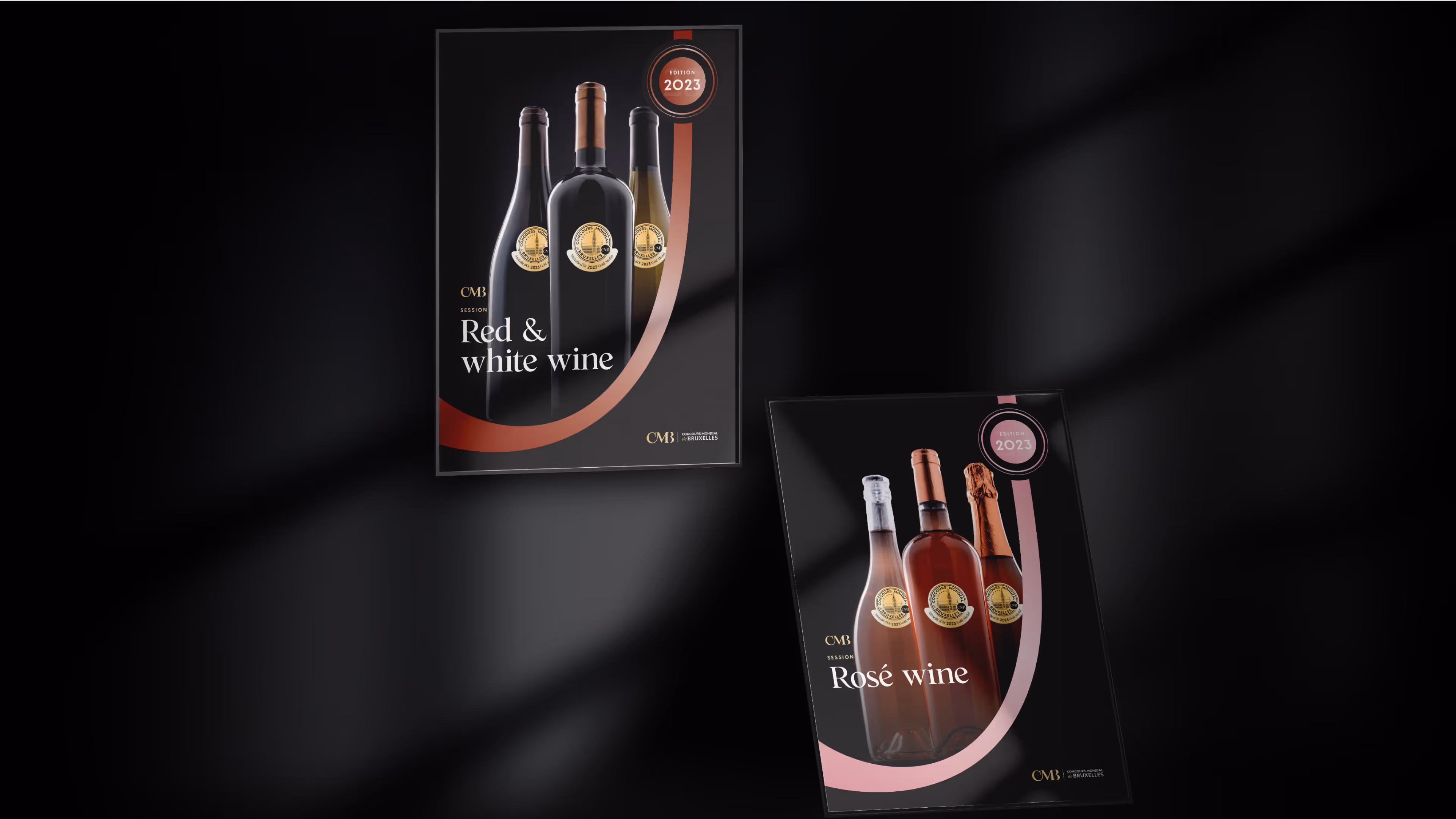 Supports de communication du Concours Mondial de Bruxelles sur différents canaux