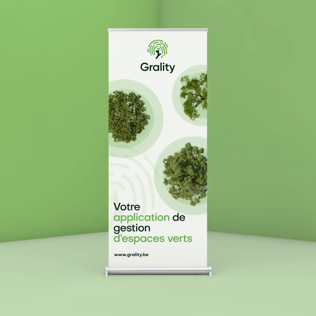 Roll up pour la communication en salon de Grality