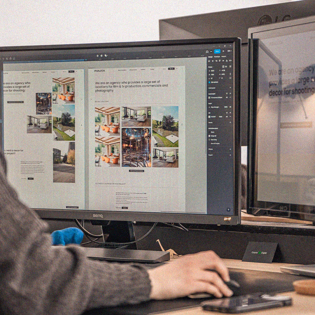 Interface desktop UX UI design mockup site web Odysia