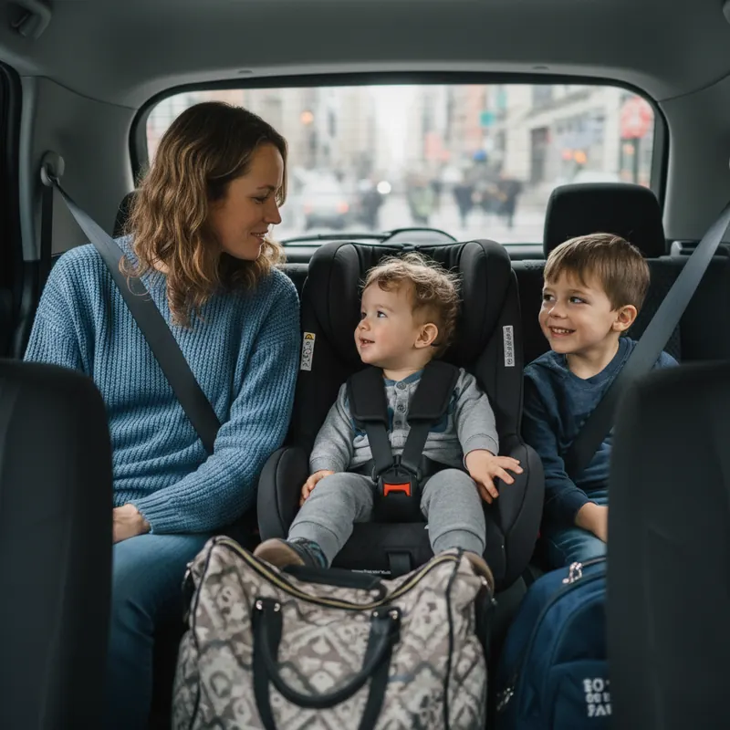 Family riding together in a spacious XL vehicle