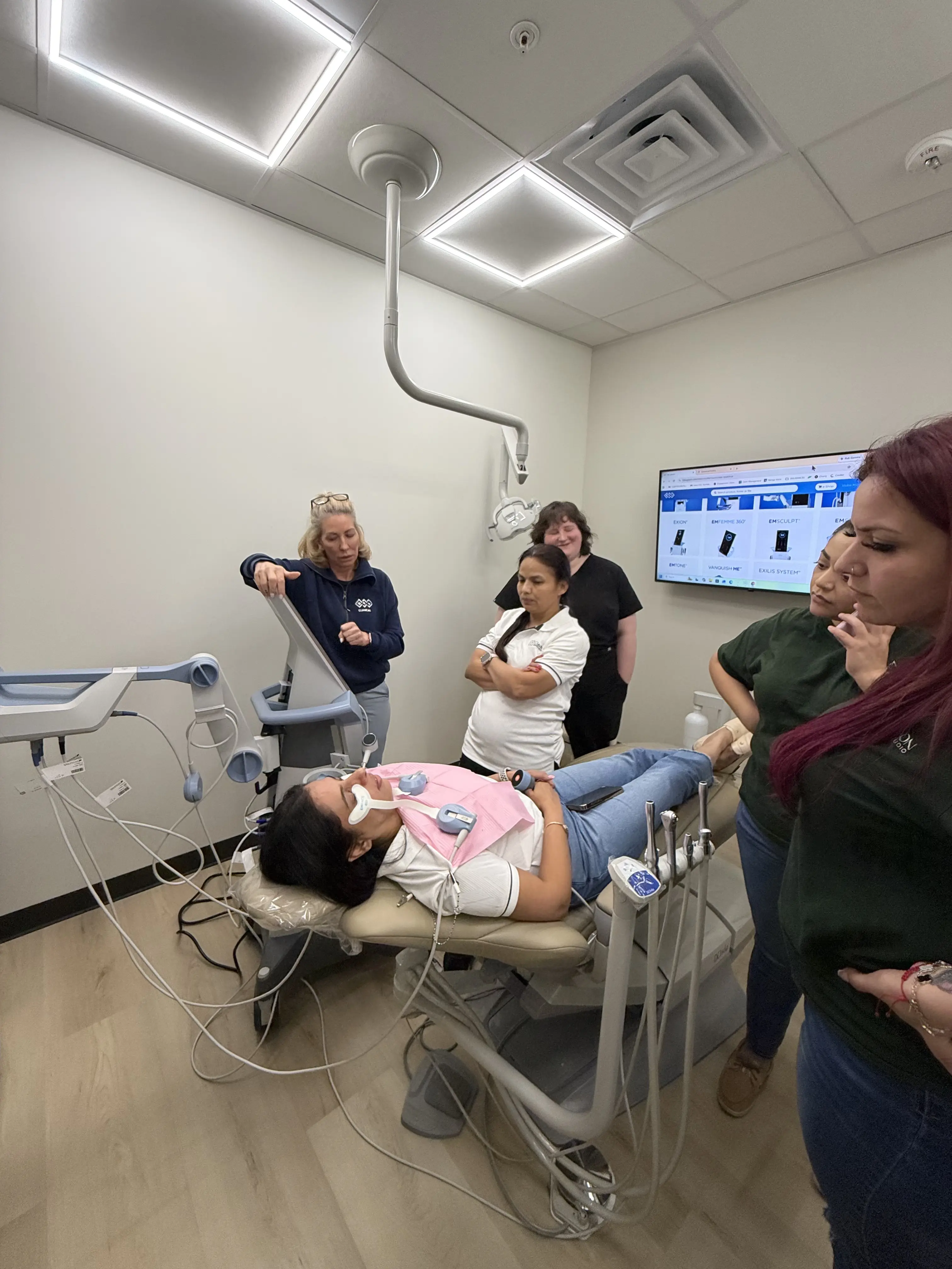 Modern TMJ treatment room at Clayton Dental Studio in Humble TX