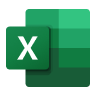 Icono de la aplicación Microsoft Excel con varios cuadrados verdes superpuestos.