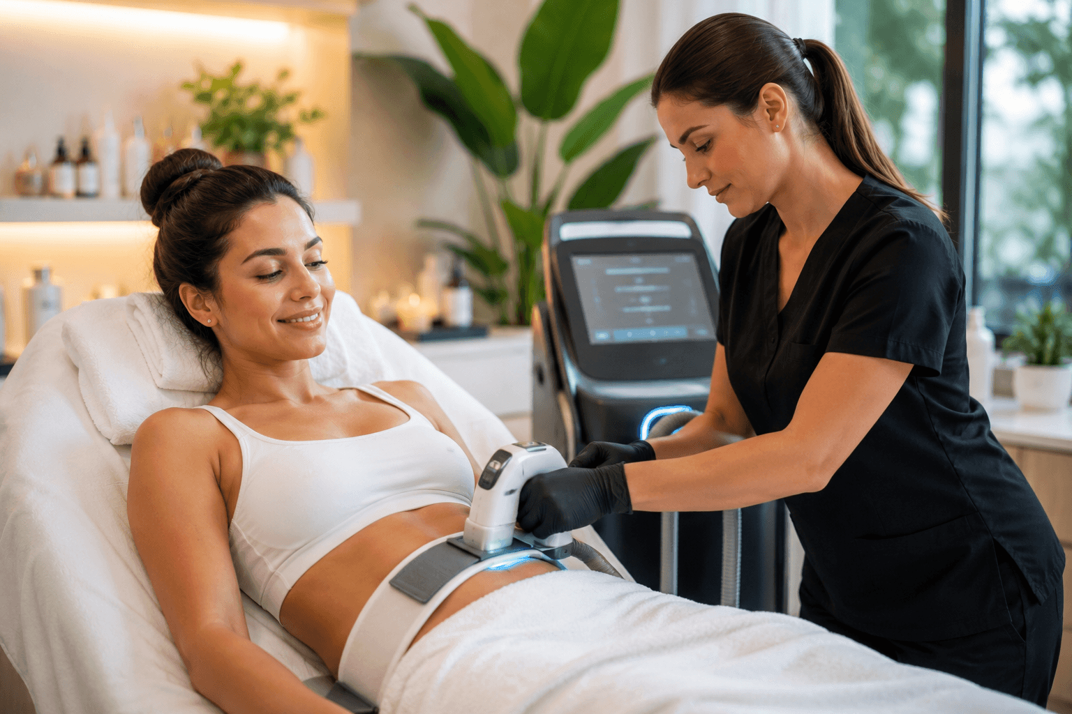Bioslimming wrap treatment for body contouring at a Tampa, Florida med spa