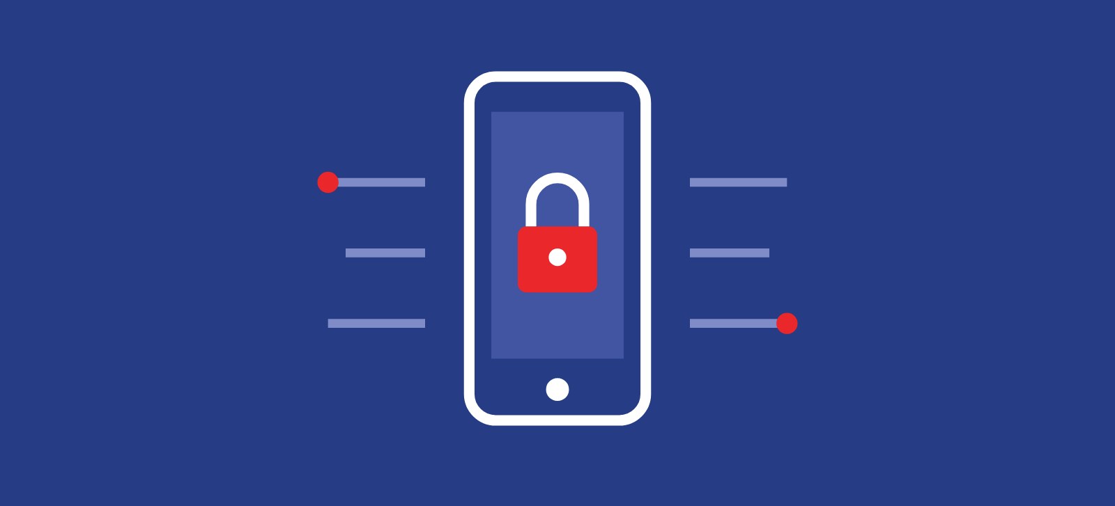 Mobile banking security illustration