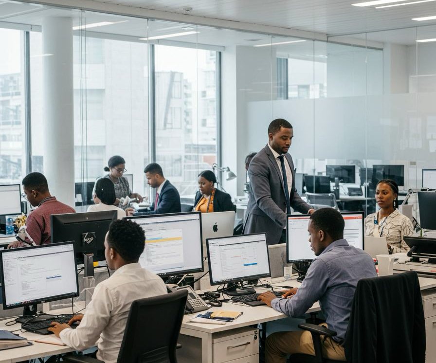Loss adjusting team at work