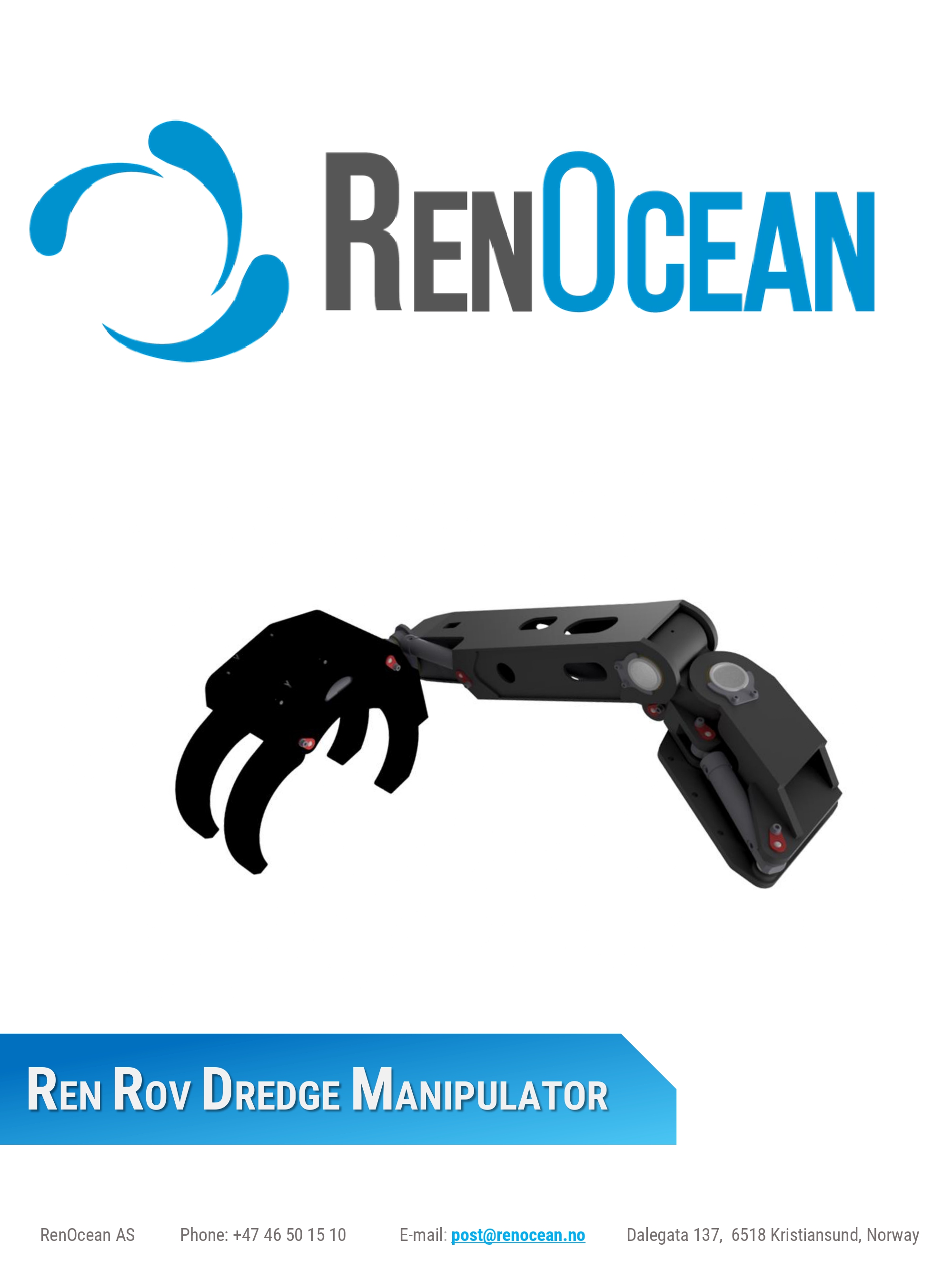REN ROV Dredge Manipulator