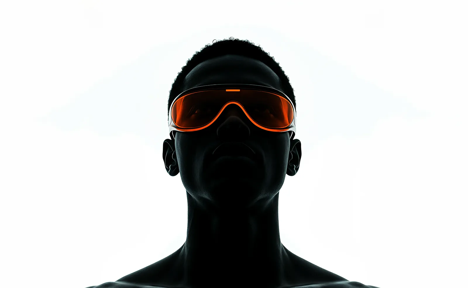 man with white background