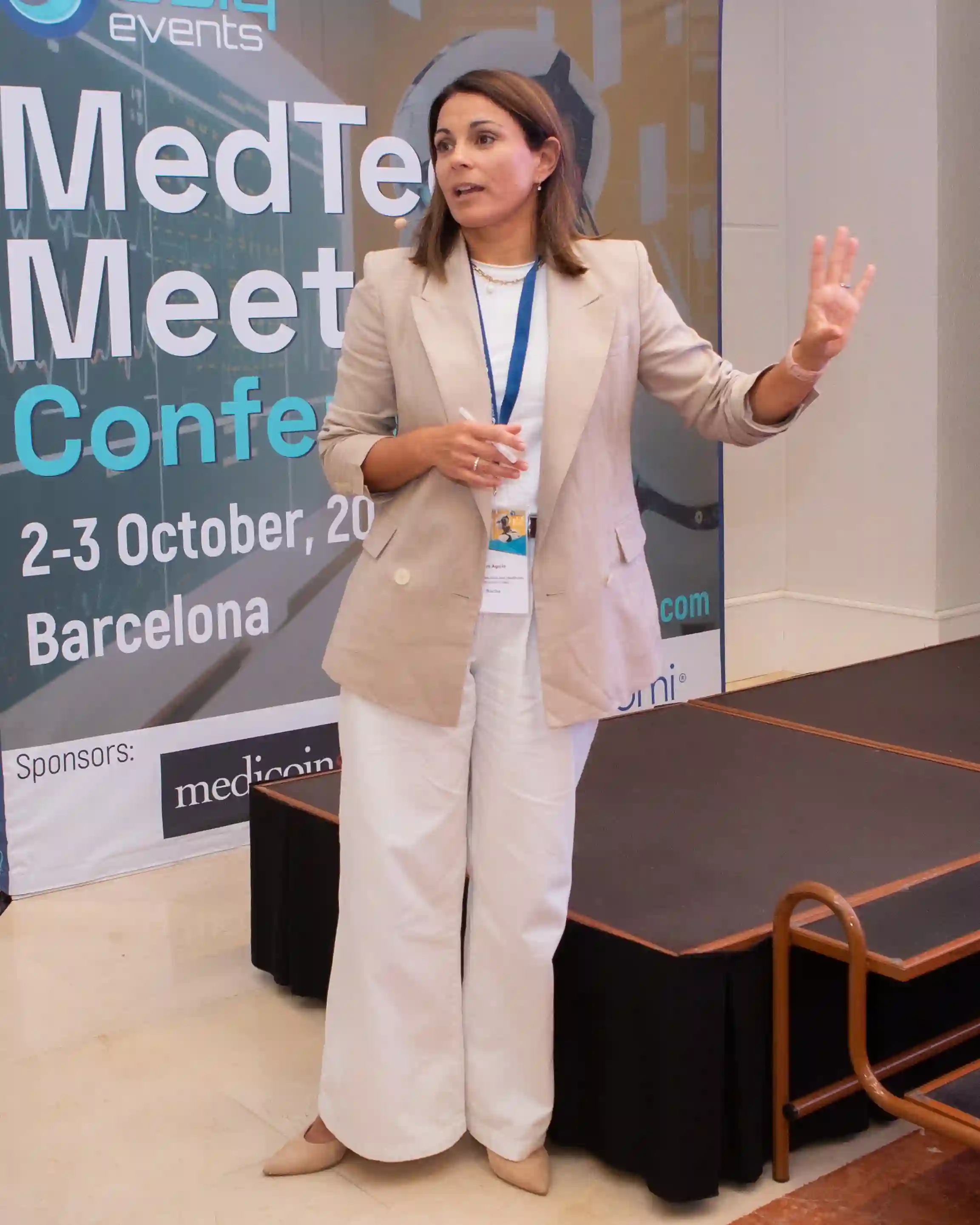 Photo of Debarshy Dey at the Pharma Meets AI conference