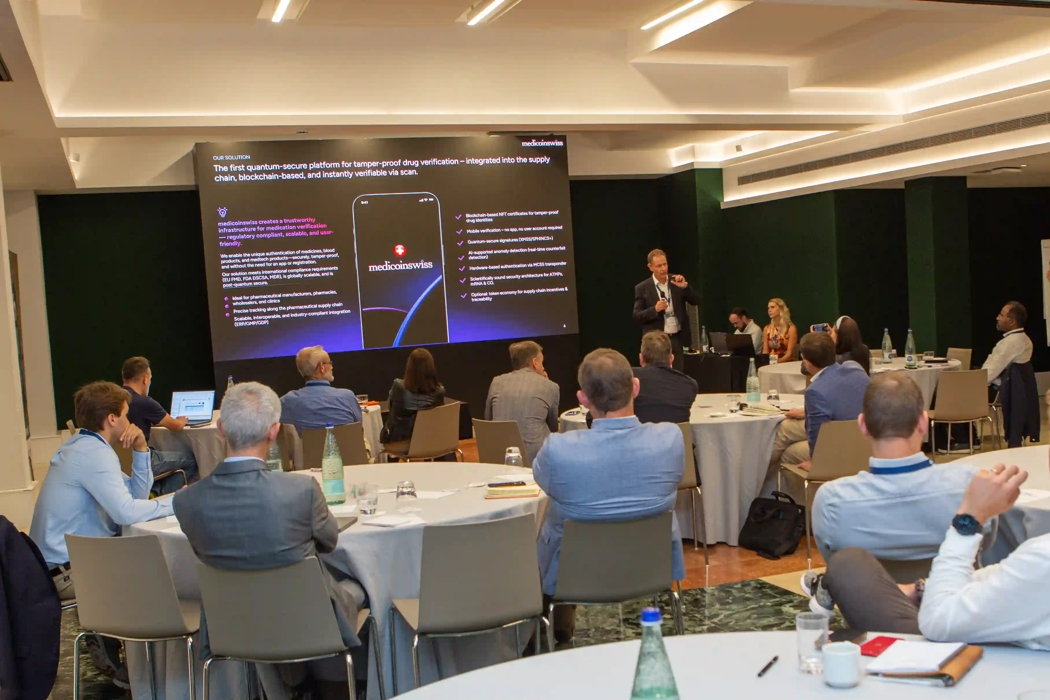 Photo of the audience at the Pharma Meets AI conference