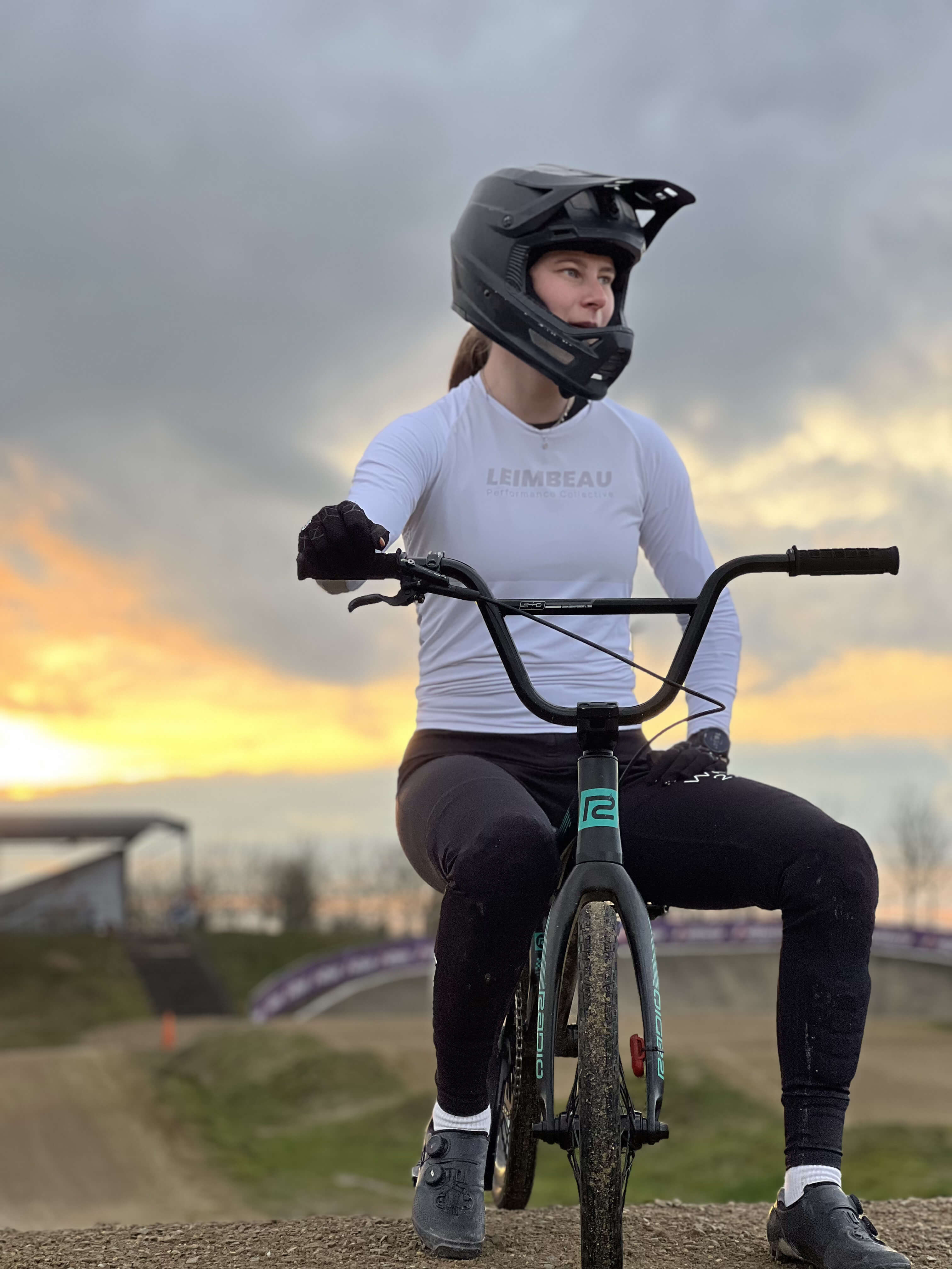 Rikke i Leimbeau nuance Jersey i hvid til BMX racing